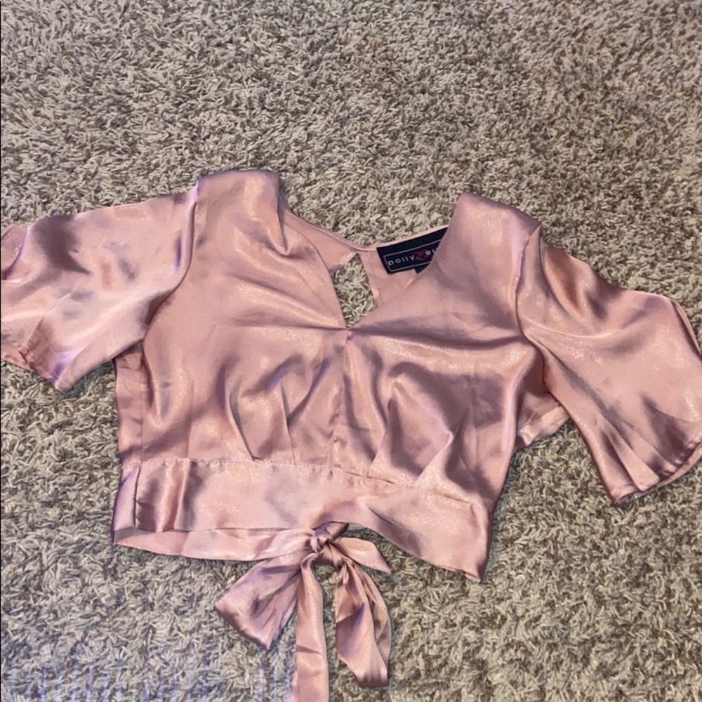 Adorable silk crop top